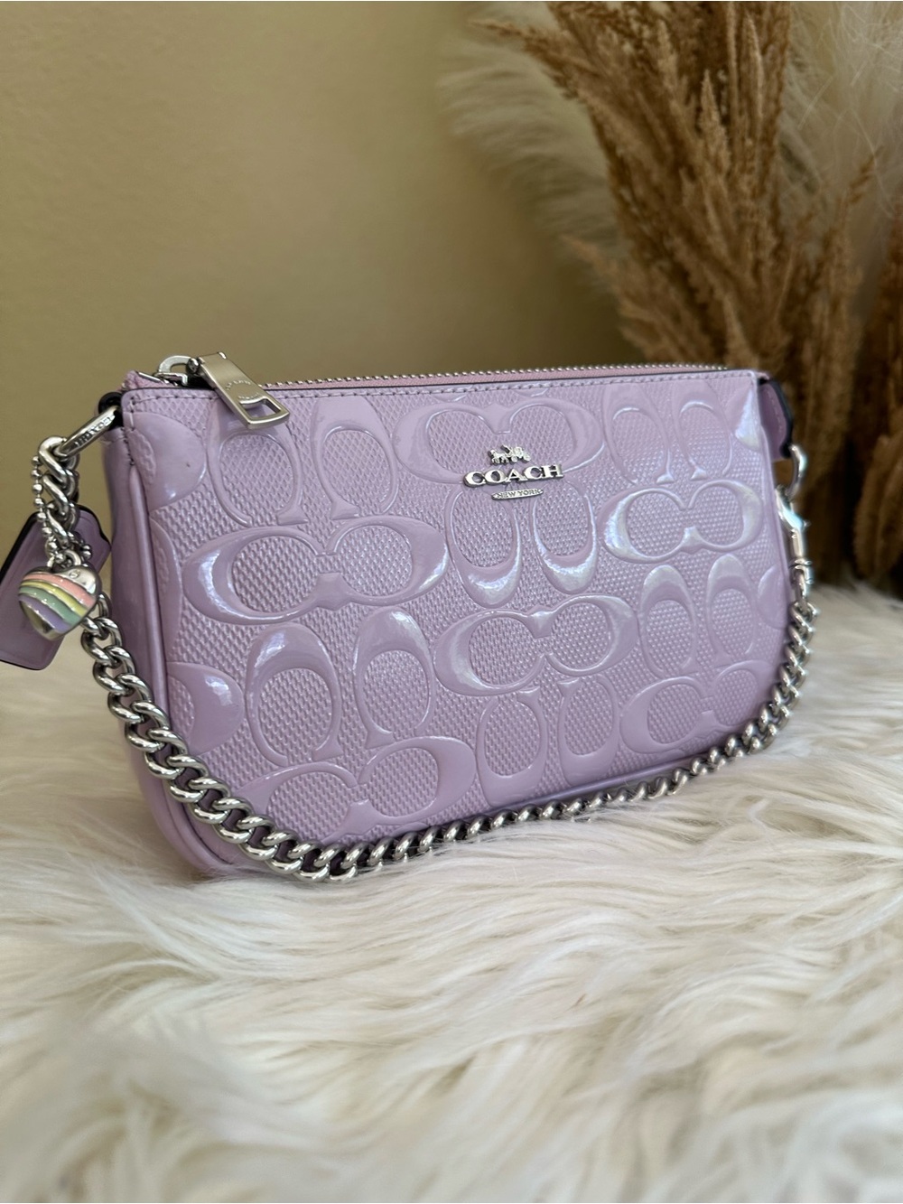 Coach Nolita 19 In Signature Leather With Heart Charm